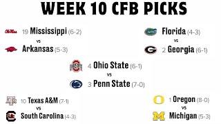 College Football Week 10 Predictions