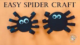 Paper Spider Craft for Halloween | Easy Spider Craft | Halloween Decorations | Easy Kids Crafts