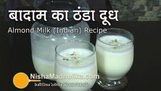 Kesar Badam Doodh - Almond Milk  Recipe Indian