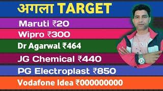 Target Price of Wipro, Maruti, JG Chemical, PG Electroplast, Dr Agarwal, Vodafone, Interarch ||