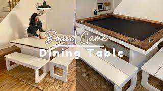 GAME BOARD DINING TABLE - I built a game board table that double as a dining table - DIY