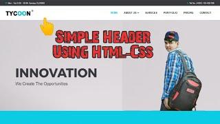 Website Header Design Using Html-Css | Basic Header | Html-Css | ITFacts.