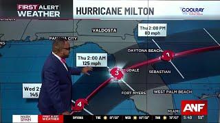 FIRST ALERT FORECAST: Milton to hit Florida Wednesday night; Cooler in north Georgia