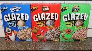 Kellogg’s Glazed Donut Holes Cereal: Frosted Flakes, Krave & Apple Jacks Review