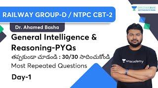 General Intelligence & Reasoning-PYQs | Day 1 | Unacademy SSC and Banks Telugu | Dr. Ahamed Basha