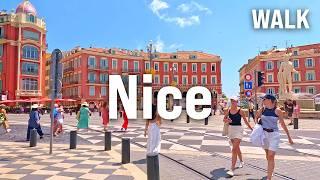 NICE, France 4K Walking Tour - BEACH WALK & more | Captions & Immersive Sound [4K Ultra HD/60fps]