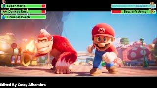 The Super Mario Bros. Movie (2023) Final Battle with healthbars 1/2