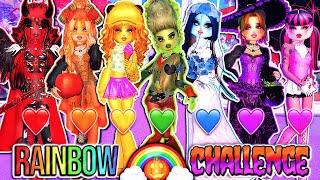 RAINBOW CHALLENGE But HALLOWEEN! Making An OUTFIT For EVERY COLOR! | Dress to Impress ROBLOX