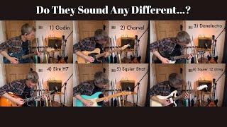 Comparing ALL my electric guitars side-by-side.... Do they sound any different....?