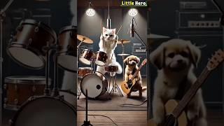 The White Cat saved the cute puppy - Little Hero #cutecat #animals #animation