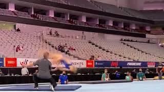 Jade Carey TRIPLE Twisting Double Layout 2021 U.S Championships PT
