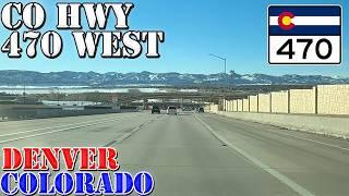 CO 470 West - Denver - Colorado - 4K Highway Drive