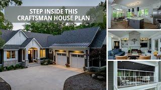 Versatile and Efficient Craftsman Style Walkthrough - 4 Beds 3.5 Bath - 3,758 Sq. Ft. - Plan 928-390