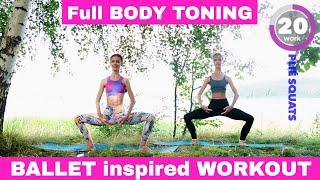 Full BODY TONING routine - 40min WORKOUT - BALLET inspired outdoor