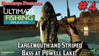 Ultimate Fishing Simulator | Ep. #4 | Largemouth and Striped Bass at Powell Lake!