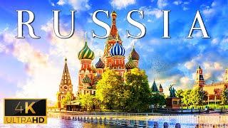 FLYING OVER RUSSIA (4K UHD) - Soothing Music Along With Scenic Relaxation Film To Chill At Home