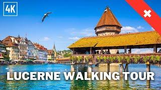 Lucerne, Switzerland Walking Tour - 4K