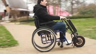 Présentation de la troisième roue électrique pour fauteuil roulant