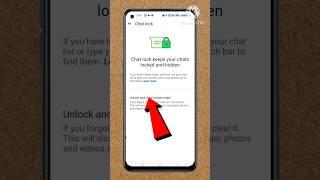 Unlock and clear locked chats whatsapp | how to unlock whatsapp chat lock #shorts #trending