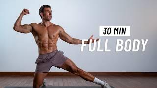 30 Min Full Body Workout - Build Strength & Burn Fat At Home (No Equipment + No Jumping)