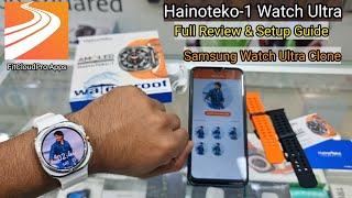 HainoTeko 1 Ultra Smart Watch Unboxing, Feature's & Connection Guide | Galaxy Watch Ultra Clone