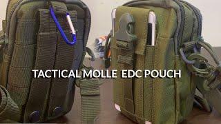 TACTICAL Molle EDC Pouch | Army Green Tactical Bag : Outdoor Waist Belt Bag | EDC Utility Pouch