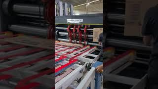 How to make corrugated carton box / Economical model Printer Slotter Machine working in factory