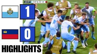 San Marino vs Liechtenstein 1-0 EXTENDED HIGHLIGHTS | Sensoli Goal | Celebrations | Nations League