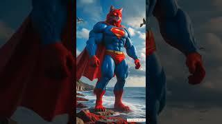 Poor Kitten becomes giant Super-man  | #cat #catshorts #shorts #kitten #superman #ai #viralshort