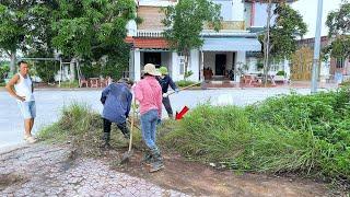 The men in the wealthy neighbourhood surprised us during the clean-up
