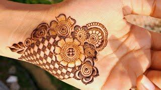 Front Hand Detailed Floral Mehndi Design || Henna with Manu