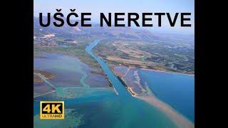 Ušće rijeke Neretve u Jadransko more  4K dron 2024