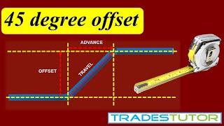 Calculating a 45 degree offset piping system / Tradestutor