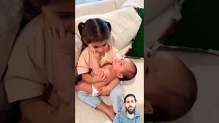 cute baby talking with new born baby #baby #shots