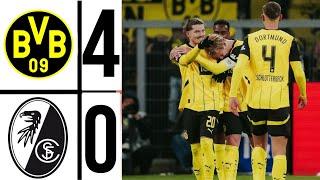 🟡 Dortmund - Freiburg (4-0) Highlights Bundesliga Dortmund dominates Freiburg