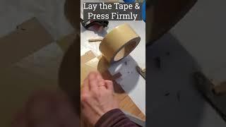 install dollhouse flooring WITHOUT glue! Miniature wood floor tutorial #shorts