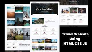 Complete Responsive Travel Website With HTML CSS JS | The Webfix