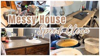 NEW MESSY HOUSE SPEED CLEAN WITH ME/ CLEANING MOTIVATION #messyhousecleanwithme #speedclean #sahm