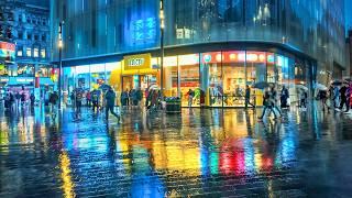 Rainy London Autumn West End Walk | Central London Walking Tour | 4K HDR