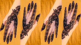 Arabic mehndi design for back hand || Step by step Mehndi design || hennabysid #mehndidesign