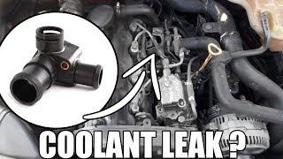 How to find coolant leak and How to change Coolant Flange ! Audi / VW - 1.9 tdi easy