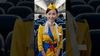 10 smile Female Flight Attendand #4k #shorts #midjourney #troops #women #flightattendant #ai