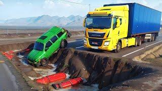 Ditch TRAP on the Road  BeamNG Drive