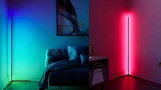 Multicolored LED corner floor lamp Unbox and Review 2021