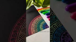 Draw an easy mandala with me ️  #art #shortsvideo #pastel #colors #drawing #trending #rainbow