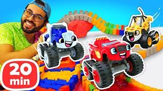 ¡Aventuras de Blaze de THE MONSTER MACHINES! Coches de juguete para niños