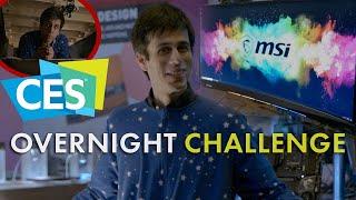 Overnight Challenge at CES 2020! PCMR Alone at the MSI booth! | MSI