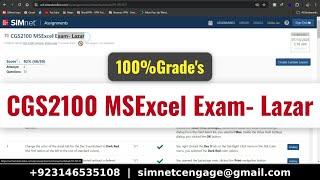 CGS2100 MSExcel Exam- Lazar | msexcel exam lazar