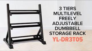 Sellincost 3 Tiers Horizontal Freely Adjustable Dumbbell Storage Rack YL-DR3T05 Introduction