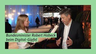 Bundesminister Robert Habeck im Interview mit dem HPI-digitalblog auf dem #DigitalGipfel 2022.